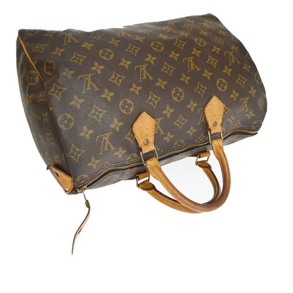 Authentic LOUIS VUITTON Speedy 35 Travel Hand Bag Monogram Leather Brown - Picture 6 of 15